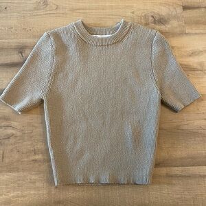 Beige Zara Sweater Tee, Size S